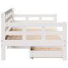 vidaXL Lit de jour et tiroirs sans matelas blanc 80x200 cm bois massif