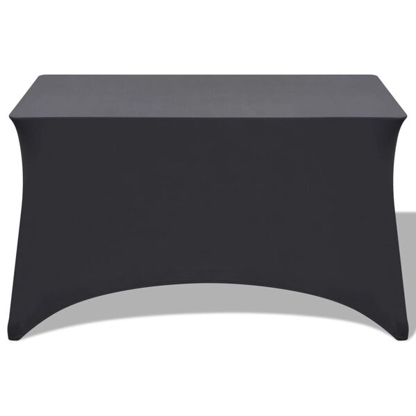 vidaXL Housse extensible de table 2 pi&egrave;ces 183 x 76 x 74 cm Anthracite