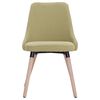 vidaXL Chaises &agrave; manger lot de 6 vert tissu