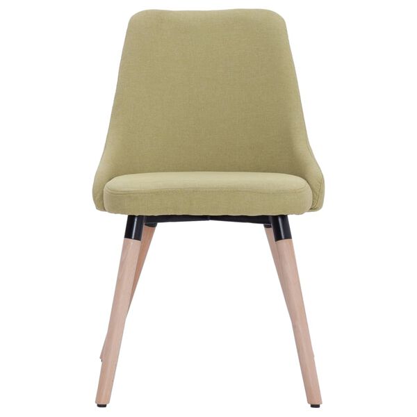 vidaXL Chaises &agrave; manger lot de 6 vert tissu