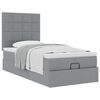 vidaXL Cadre de lit ottoman avec matelas gris clair 80x200 cm tissu