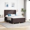 vidaXL Lit &agrave; ressorts avec matelas gris fonc&eacute; 90x190 cm Marron fonc&eacute;