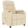 vidaXL Fauteuil de massage Cr&egrave;me Tissu
