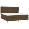 vidaXL Sommier &agrave; lattes de lit avec matelas Marron fonc&eacute; 200x200 cm