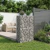 vidaXL Lit sur&eacute;lev&eacute; gabion Argent&eacute; 90 x 50 x 150 cm Acier galvanis&eacute;