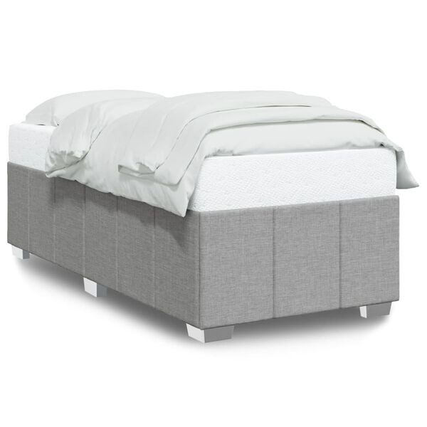 vidaXL Cadre de lit sans matelas gris clair 80x200 cm tissu
