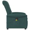 vidaXL Fauteuil de massage inclinable Vert fonc&eacute; Tissu