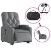 vidaXL Fauteuil inclinable de massage électrique gris similicuir
