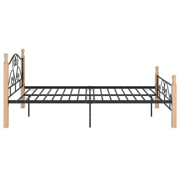 vidaXL Cadre de lit sans matelas noir métal 120x200 cm
