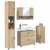 vidaXL Ensemble de mobilier de salle de bain 4 pcs Ch&ecirc;ne Sonoma