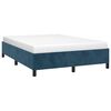 vidaXL Cadre de lit sans matelas bleu fonc&eacute; 140x190 cm velours