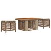 vidaXL Ensemble de salle &agrave; manger pour jardin 3 pcs Beige et cr&egrave;me