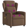 vidaXL Fauteuil de massage inclinable Marron Tissu