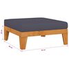 vidaXL Salon de jardin 5 pcs avec coussins Bois d'acacia solide