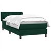 vidaXL Sommier &agrave; lattes de lit et matelas vert fonc&eacute; 90x210 cm velours