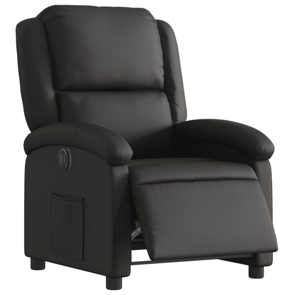 vidaXL Fauteuil inclinable électrique noir cuir véritable