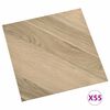 vidaXL Planches de sol 55 pcs Marron 5,11 m&sup2; PVC