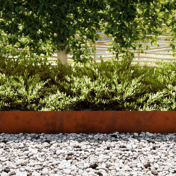 vidaXL Bordure de Pelouse 50 pcs Marron 100 x 0.05 x 20 cm