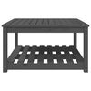 vidaXL Table de jardin gris 82,5x82,5x45 cm bois massif de pin