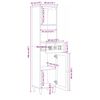 vidaXL Armoire de salle de bain avec tiroir Naturel 38 x 33 x 160 cm