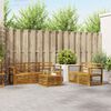vidaXL Ensembles de canap&eacute;s 6 pcs Naturel Bois d'Acacia Massif