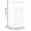 vidaXL Armoire de salle de bain BERG blanc 40x34x80 cm pin massif