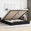 vidaXL Cadre de lit ottoman sans matelas noir 200x200 cm similicuir