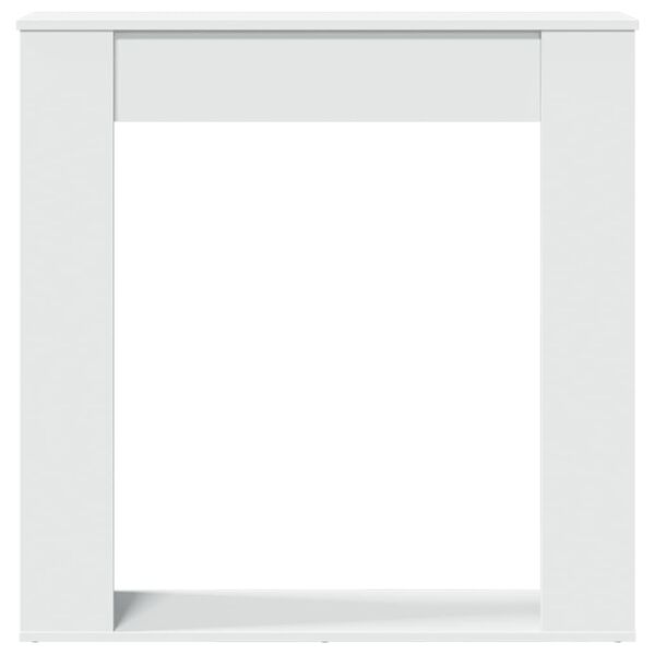 VidaXL Cadre de chemin&eacute;e blanc 100x20x100 cm bois d'ing&eacute;nierie