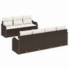 vidaXL Ensemble de canap&eacute; de jardin Marron 55 x 55 x 37 cm polyrotin