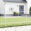 vidaXL Cl&ocirc;ture de jardin 7 pcs Blanc 11,9 x 0,8 m