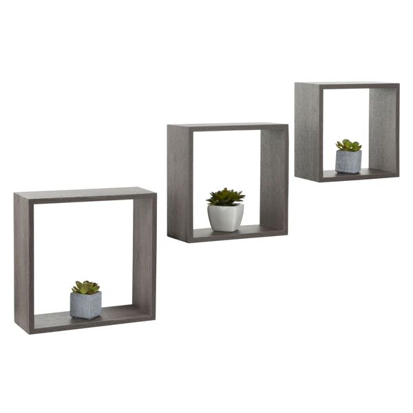 Practo Home Supports muraux 3 pcs bois anthracite