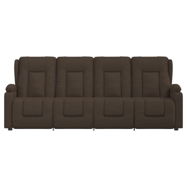 vidaXL Fauteuil inclinable porte-gobelets 4 places marron similicuir