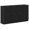 vidaXL Buffet 2 pcs Ch&ecirc;ne noir 60 x 30 x 70 cm Bois d'ing&eacute;nierie