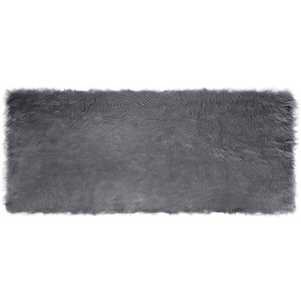 vidaXL Tapis en fausse Tafalla Anthracite 80 x 200 cm Polyester