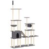 vidaXL Arbre &agrave; chat avec griffoirs en sisal Gris fonc&eacute; 279 cm