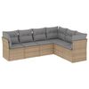 vidaXL Salon de jardin avec coussins 6 pcs beige r&eacute;sine tress&eacute;e