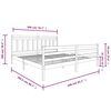 vidaXL Cadre de lit sans matelas blanc bois massif 200x200 cm