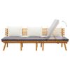 vidaXL Lit de repos de jardin 200x65 cm Bois d'acacia solide