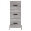 vidaXL Buffet haut Sonoma gris 34,5x34x180 cm Bois d'ingénierie