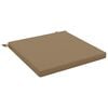 vidaXL Coussins de si&egrave;ge SOEST 100 % polyester Taupe 80 x 80 x 5 cm