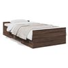 vidaXL Cadre de lit avec tiroirs sans matelas ch&ecirc;ne marron 100x200 cm