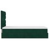 vidaXL Cadre de lit ottoman avec matelas vert fonc&eacute; 90x200 cm velours