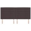 vidaXL T&ecirc;te de lit LED avec t&ecirc;te de lit Marron fonc&eacute; 200 cm Polyester