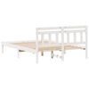 vidaXL Cadre de lit Blanc 135 x 190 cm Pin massif