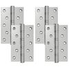 vidaXL Charni&egrave;re 4 pc 130 x 75 x 13 mm Argent&eacute; Acier