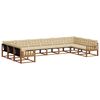 vidaXL Ensemble de canap&eacute;s d'ext&eacute;rieur 10 pc Naturel et Beige