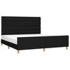 vidaXL Cadre de lit sans matelas noir 180x200 cm tissu