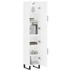 vidaXL Buffet haut Blanc 34,5x34x180 cm Bois d'ing&eacute;nierie