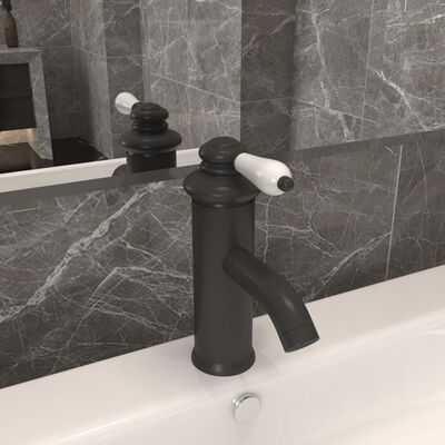 vidaXL Robinet de lavabo de salle de bain Gris 130x180 mm
