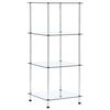 vidaXL &Eacute;tag&egrave;re 4 niveaux Transparent 40x40x100 cm Verre tremp&eacute;